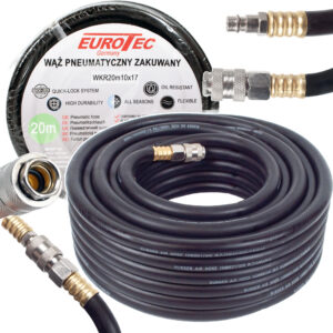 Wąż Do Kompresora Przewód Gumowy Pneumatyczny 20m 10x17mm Zakuwany