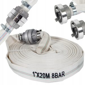 Wąż strażacki Eurotec 20 m 1" do pompy z szybkozłączkami